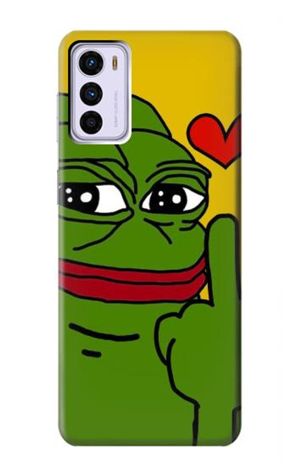 W3945 Pepe Love doigt du milieu Etui Coque Housse et Flip Housse Cuir pour Motorola Moto G42