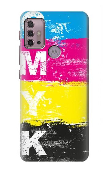 W3930 Clé jaune cyan magenta Etui Coque Housse et Flip Housse Cuir pour Motorola Moto G30, G20, G10