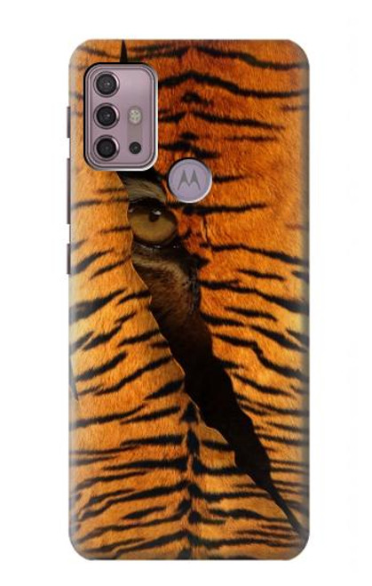 W3951 Marques de larme d'oeil de tigre Etui Coque Housse et Flip Housse Cuir pour Motorola Moto G30, G20, G10