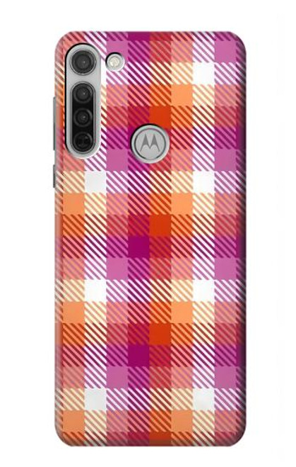 W3941 Plaid drapeau de la fierté lesbienne LGBT Etui Coque Housse et Flip Housse Cuir pour Motorola Moto G8