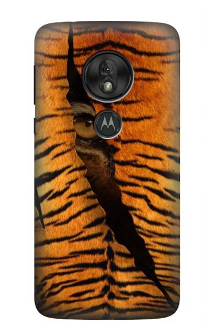 W3951 Marques de larme d'oeil de tigre Etui Coque Housse et Flip Housse Cuir pour Motorola Moto G7 Play