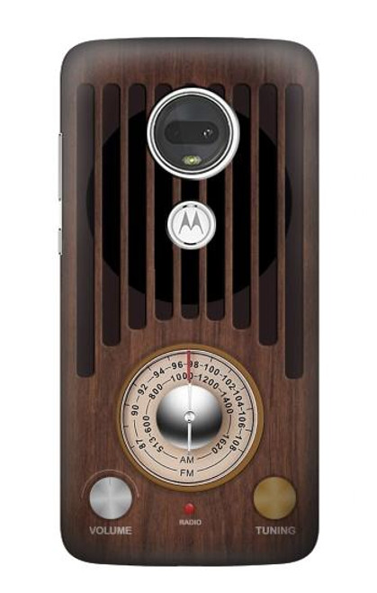 W3935 Graphique du tuner radio FM AM Etui Coque Housse et Flip Housse Cuir pour Motorola Moto G7, Moto G7 Plus