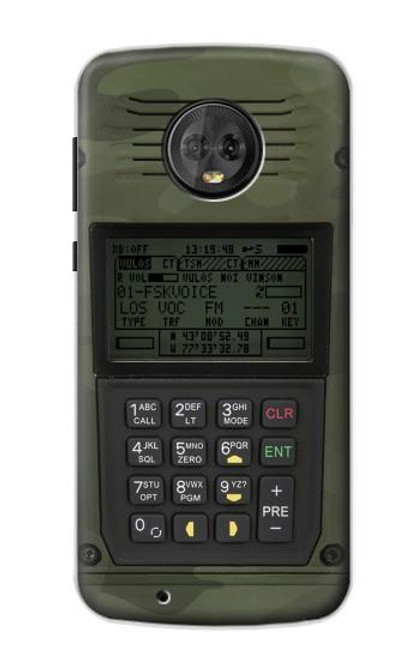 W3959 Impression graphique de la radio militaire Etui Coque Housse et Flip Housse Cuir pour Motorola Moto G6