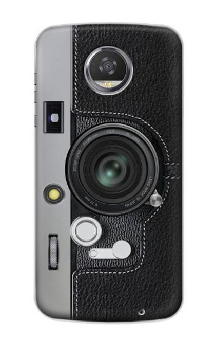 W3922 Impression graphique de l'obturateur de l'objectif de l'appareil photo Etui Coque Housse et Flip Housse Cuir pour Motorola Moto Z2 Play, Z2 Force