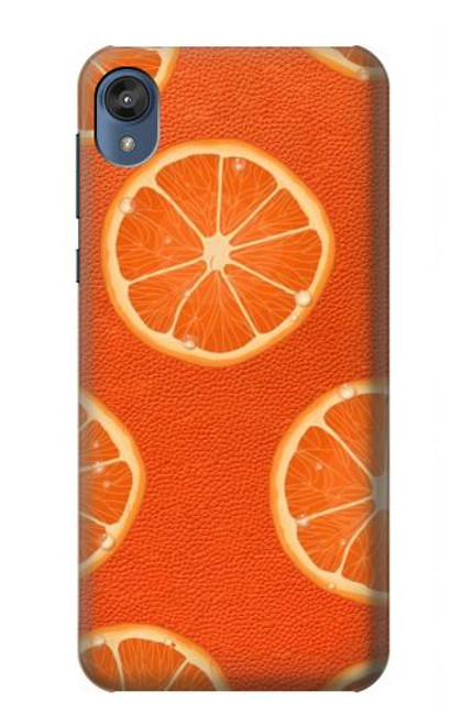 W3946 Motif orange sans couture Etui Coque Housse et Flip Housse Cuir pour Motorola Moto E6, Moto E (6th Gen)