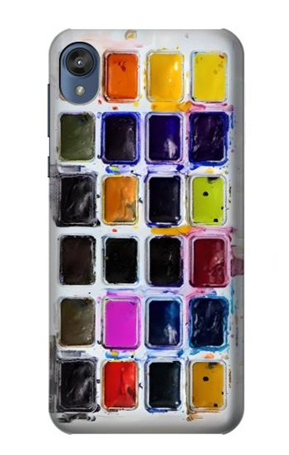 W3956 Graphique de boîte à palette aquarelle Etui Coque Housse et Flip Housse Cuir pour Motorola Moto E6, Moto E (6th Gen)