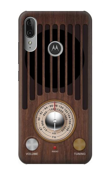 W3935 Graphique du tuner radio FM AM Etui Coque Housse et Flip Housse Cuir pour Motorola Moto E6 Plus, Moto E6s