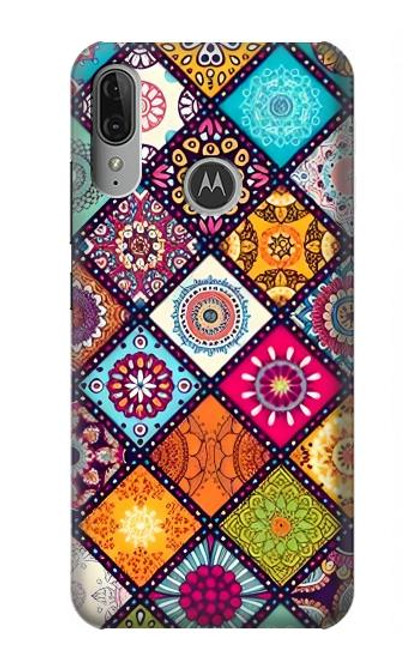 W3943 Motif Maldalas Etui Coque Housse et Flip Housse Cuir pour Motorola Moto E6 Plus, Moto E6s