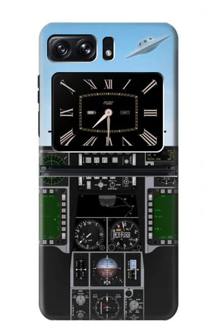 W3933 Avion de chasse OVNI Etui Coque Housse et Flip Housse pour Motorola Moto Razr 2022