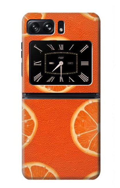 W3946 Motif orange sans couture Etui Coque Housse et Flip Housse pour Motorola Moto Razr 2022