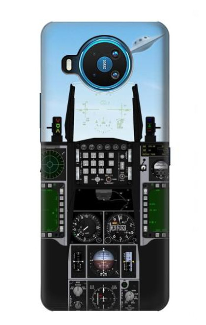 W3933 Avion de chasse OVNI Etui Coque Housse et Flip Housse Cuir pour Nokia 8.3 5G