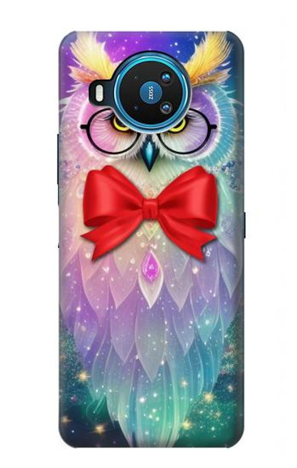 W3934 Hibou nerd fantastique Etui Coque Housse et Flip Housse Cuir pour Nokia 8.3 5G