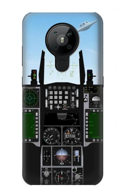 W3933 Avion de chasse OVNI Etui Coque Housse et Flip Housse Cuir pour Nokia 5.3