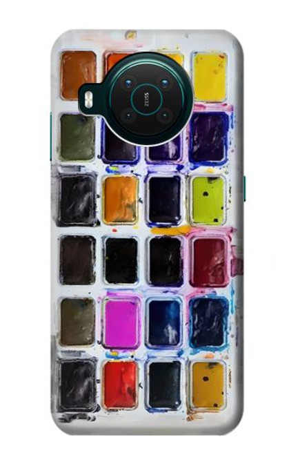 W3956 Graphique de boîte à palette aquarelle Etui Coque Housse et Flip Housse Cuir pour Nokia X10