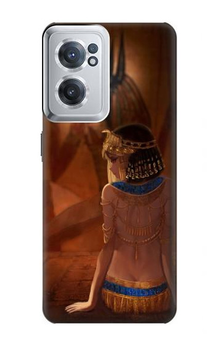 W3919 La reine égyptienne Cléopâtre Anubis Etui Coque Housse et Flip Housse Cuir pour OnePlus Nord CE 2 5G