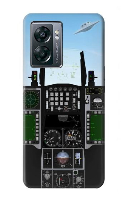 W3933 Avion de chasse OVNI Etui Coque Housse et Flip Housse Cuir pour OnePlus Nord N300