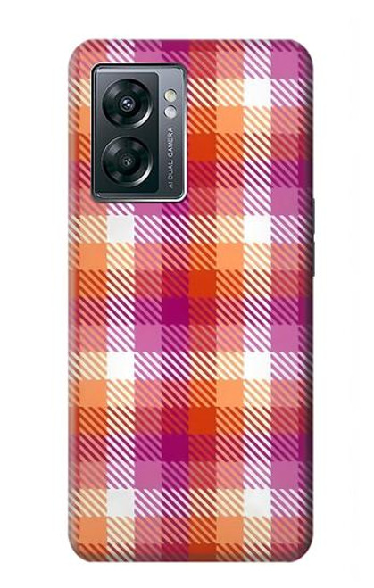 W3941 Plaid drapeau de la fierté lesbienne LGBT Etui Coque Housse et Flip Housse Cuir pour OnePlus Nord N300