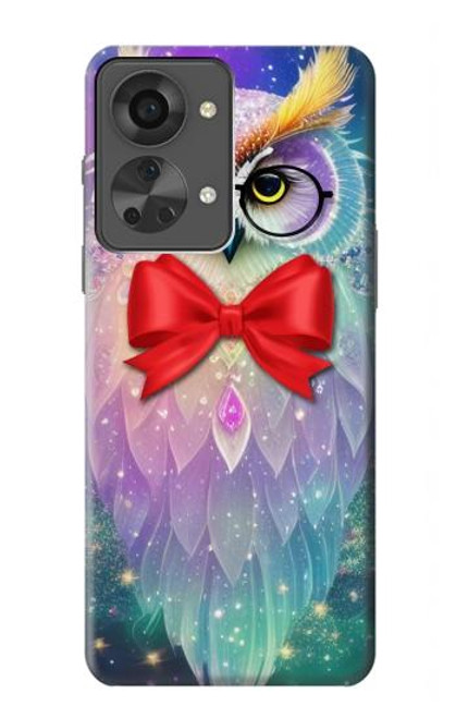 W3934 Hibou nerd fantastique Etui Coque Housse et Flip Housse Cuir pour OnePlus Nord 2T