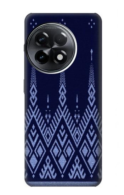 W3950 Motif textile thaïlandais bleu Etui Coque Housse et Flip Housse Cuir pour OnePlus 11R