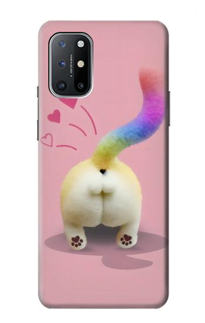 W3923 Queue d'arc-en-ciel de fond de chat Etui Coque Housse et Flip Housse Cuir pour OnePlus 8T