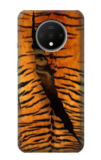 W3951 Marques de larme d'oeil de tigre Etui Coque Housse et Flip Housse Cuir pour OnePlus 7T