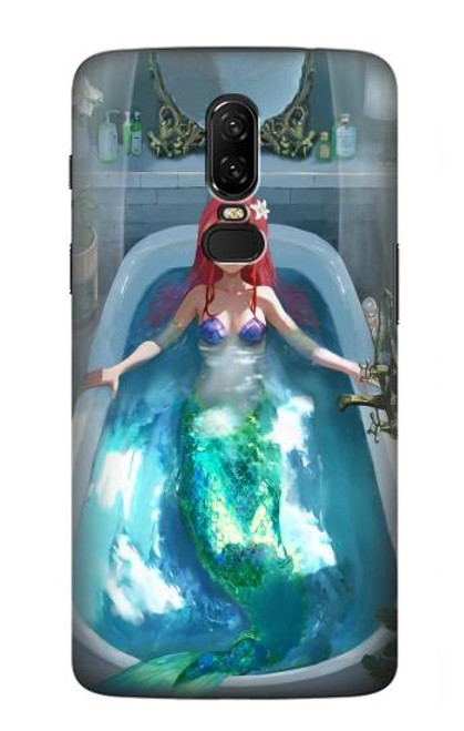 W3911 Jolie petite sirène Aqua Spa Etui Coque Housse et Flip Housse Cuir pour OnePlus 6