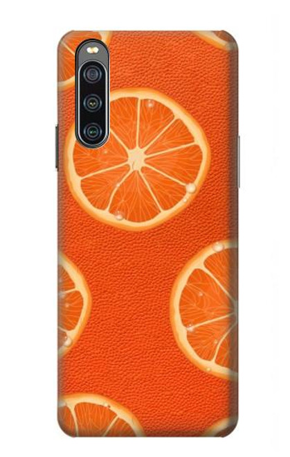 W3946 Motif orange sans couture Etui Coque Housse et Flip Housse Cuir pour Sony Xperia 10 IV