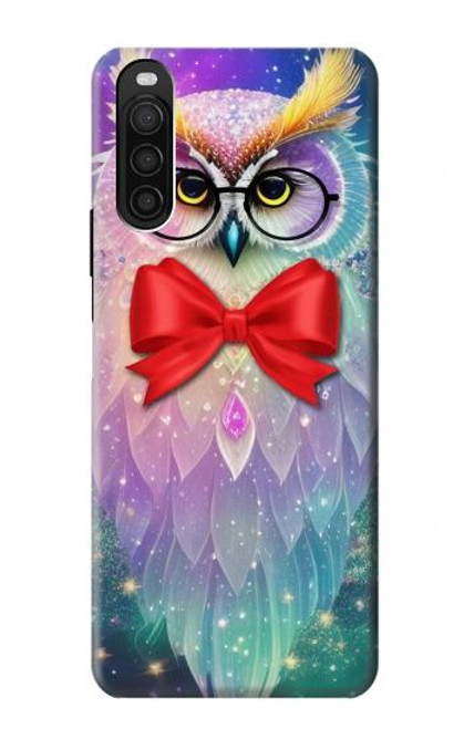 W3934 Hibou nerd fantastique Etui Coque Housse et Flip Housse Cuir pour Sony Xperia 10 III