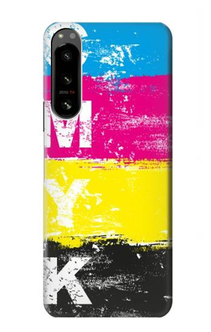 W3930 Clé jaune cyan magenta Etui Coque Housse et Flip Housse Cuir pour Sony Xperia 5 IV