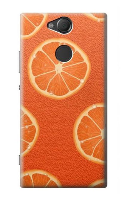 W3946 Motif orange sans couture Etui Coque Housse et Flip Housse Cuir pour Sony Xperia XA2