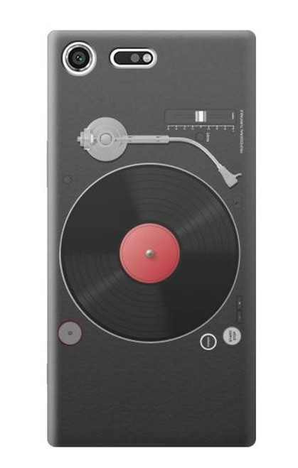 W3952 Graphique de tourne-disque vinyle tourne-disque Etui Coque Housse et Flip Housse Cuir pour Sony Xperia XZ Premium