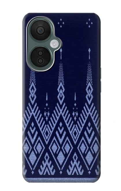 W3950 Motif textile thaïlandais bleu Etui Coque Housse et Flip Housse Cuir pour OnePlus Nord CE 3 Lite, Nord N30 5G