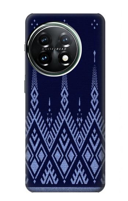 W3950 Motif textile thaïlandais bleu Etui Coque Housse et Flip Housse Cuir pour OnePlus 11