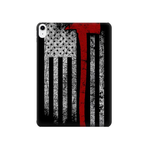 W3958 Drapeau de hache de pompier Tablet Etui Coque Housse pour iPad 10.9 (2022)