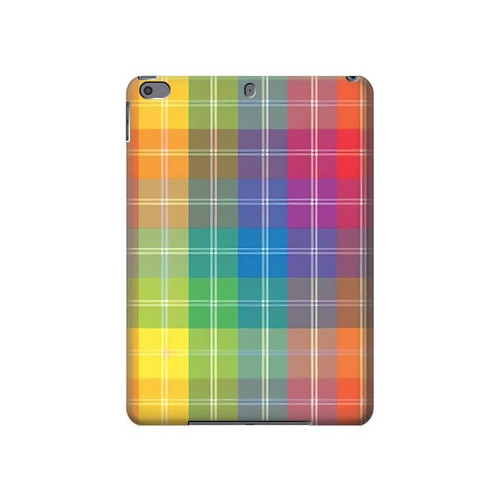 W3942 Tartan à carreaux arc-en-ciel LGBTQ Tablet Etui Coque Housse pour iPad Pro 10.5, iPad Air (2019, 3rd)