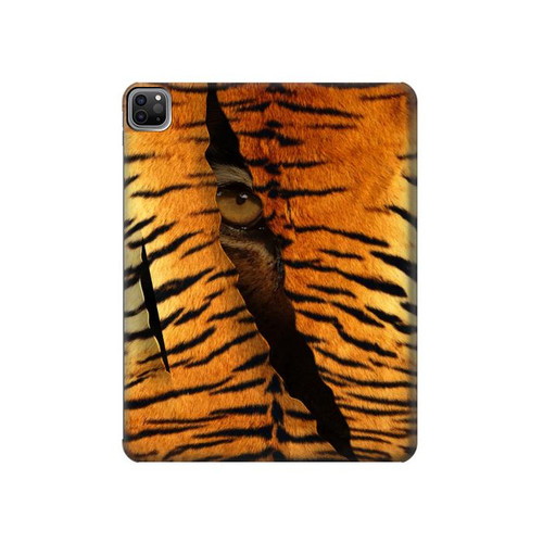 W3951 Marques de larme d'oeil de tigre Tablet Etui Coque Housse pour iPad Pro 12.9 (2022, 2021, 2020, 2018), Air 13 (2024)