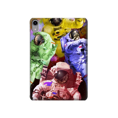 W3914 Galaxie colorée de costume d'astronaute de nébuleuse Tablet Etui Coque Housse pour iPad mini 6, iPad mini (2021)