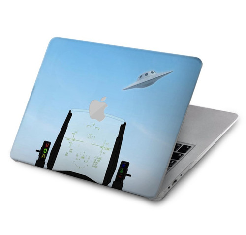 W3933 Avion de chasse OVNI Etui Coque Housse pour MacBook Air 13″ - A1369, A1466