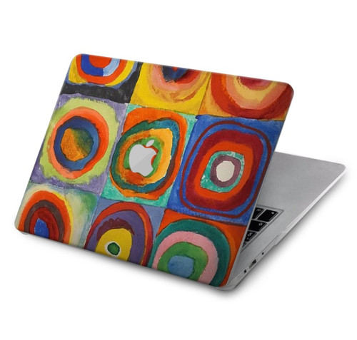 W3409 Carrés cercles concentriques Etui Coque Housse pour MacBook Air 15″ (2023,2024) - A2941, A3114