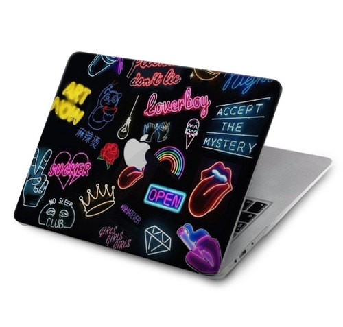 W3433 Néon graphique millésimé Etui Coque Housse pour MacBook Air 15″ (2023,2024) - A2941, A3114