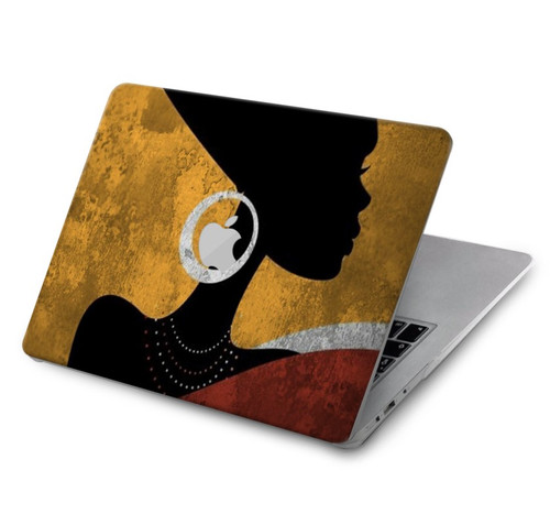 W3453 Africaine Reine Néfertiti Silhouette Etui Coque Housse pour MacBook Air 15″ (2023,2024) - A2941, A3114