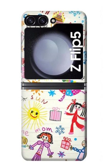 W3280 Dessin enfants Etui Coque Housse et Flip Housse pour Samsung Galaxy Z Flip 5