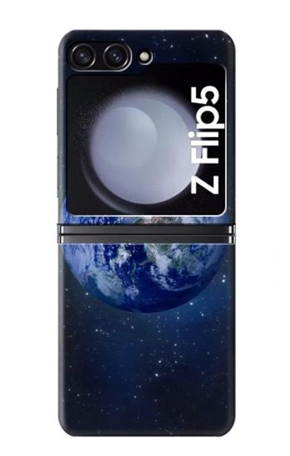 W3430 Bleu planète Etui Coque Housse et Flip Housse pour Samsung Galaxy Z Flip 5