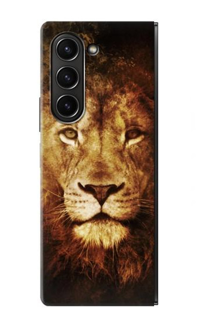 W3182 Lion Etui Coque Housse et Flip Housse pour Samsung Galaxy Z Fold 5