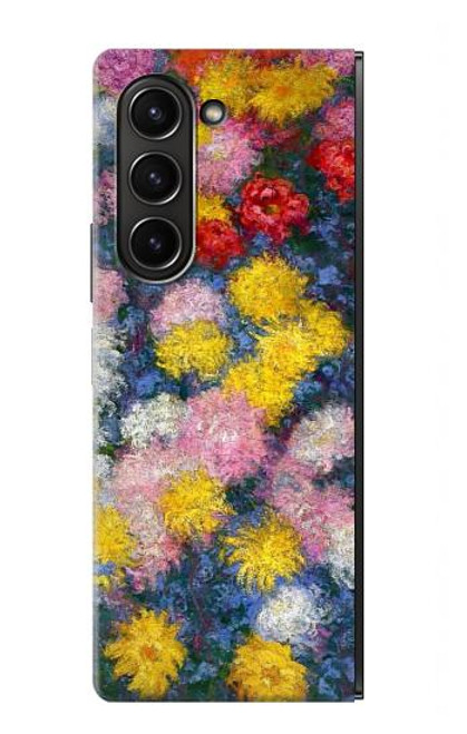 W3342 Claude Monet Chrysanthèmes Etui Coque Housse et Flip Housse pour Samsung Galaxy Z Fold 5