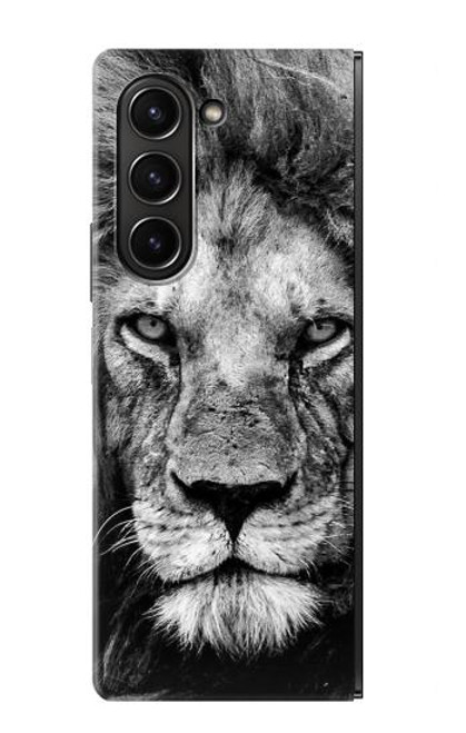 W3372 Lion Visage Etui Coque Housse et Flip Housse pour Samsung Galaxy Z Fold 5