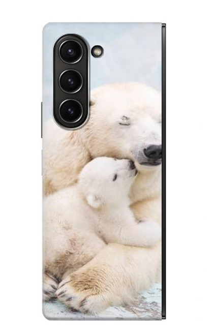 W3373 Famille d'ours polaire Etui Coque Housse et Flip Housse pour Samsung Galaxy Z Fold 5