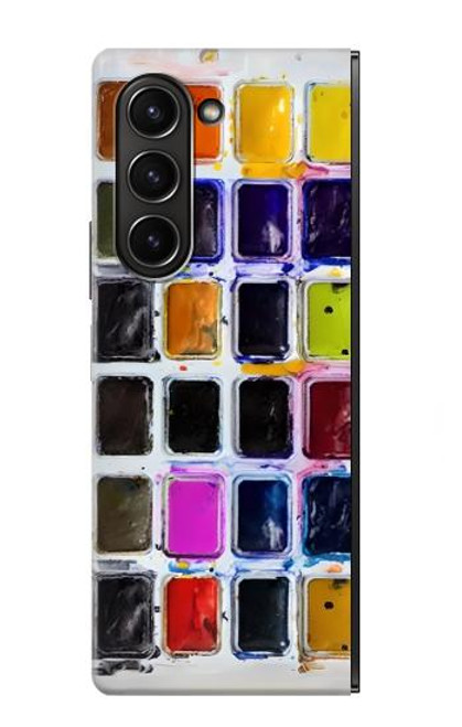 W3956 Graphique de boîte à palette aquarelle Etui Coque Housse et Flip Housse pour Samsung Galaxy Z Fold 5