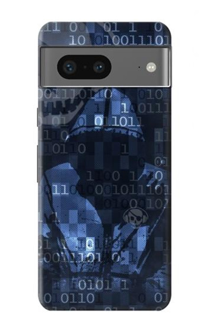 W3431 Numérique Cyber ​​code Hacker Etui Coque Housse et Flip Housse Cuir pour Google Pixel 7a