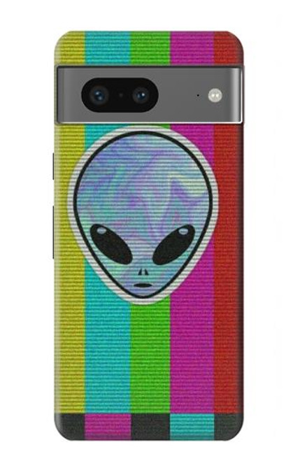 W3437 Extraterrestre Aucun signal Etui Coque Housse et Flip Housse Cuir pour Google Pixel 7a